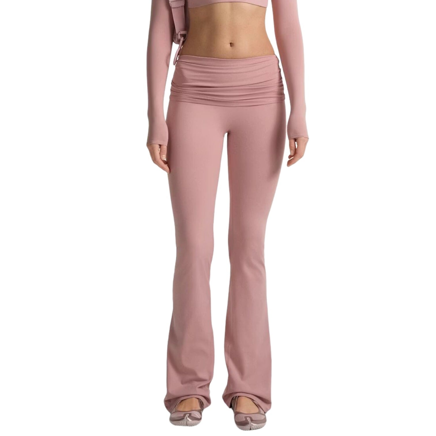 (WMNS) Nike x SKIMS Matte Foldover Slim Flare Legging 'Himalayan' BOLEG9493W-HIM