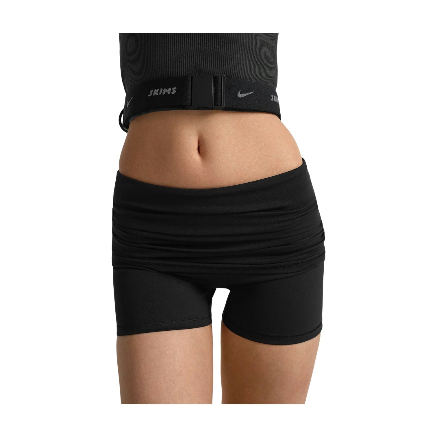 (WMNS) Nike x SKIMS Matte 3" Foldover Short 'Obsidian' BOSHO9490W-OBD