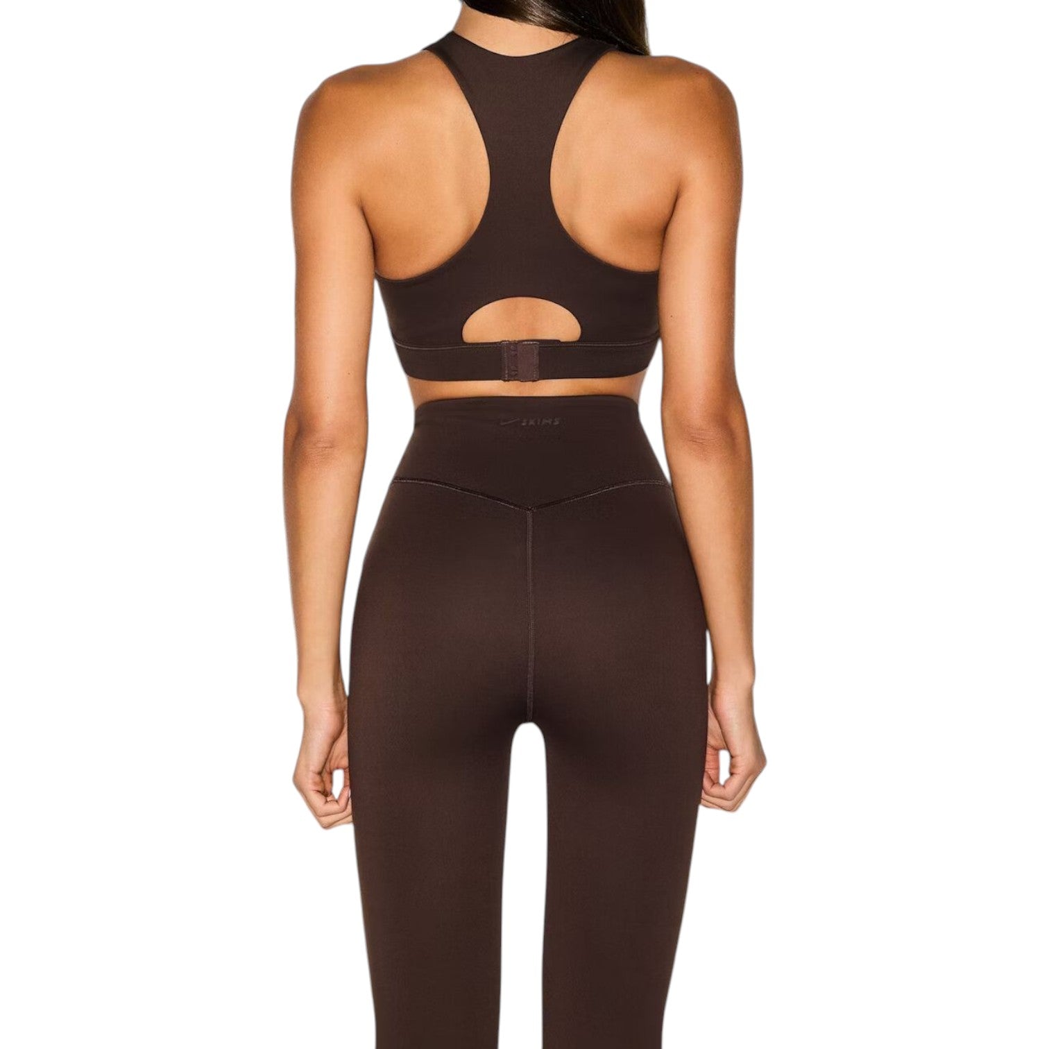 (WMNS) Nike x SKIMS Matte High-Neck Bra 'Dark Sepia' BRSPT2727-DSP