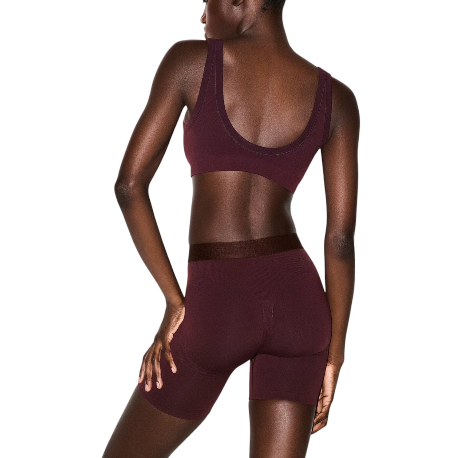 (WMNS) Nike x SKIMS Vintage Seamless Scoop Bra 'Currant' BRSPT2951-CUR
