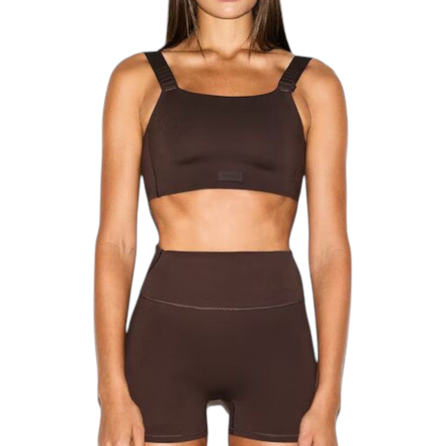 (WMNS) Nike x SKIMS Matte Wide-Strap Bra 'Dark Sepia' BRSPT5121-DSP