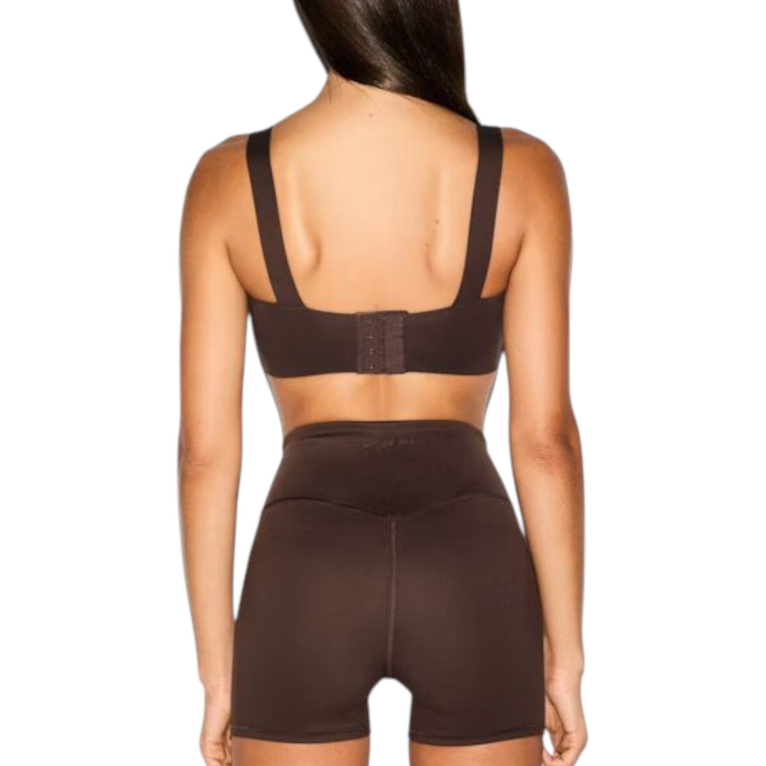 (WMNS) Nike x SKIMS Matte Wide-Strap Bra 'Dark Sepia' BRSPT5121-DSP