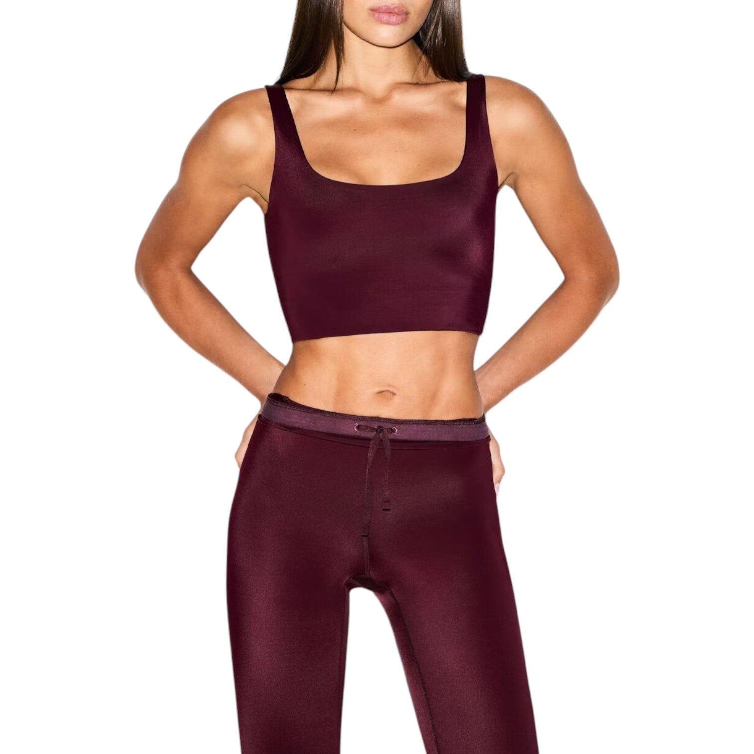 (WMNS) Nike x SKIMS Shine Scoop Neck Bra 'Currant' BRSPT5149W-CUR