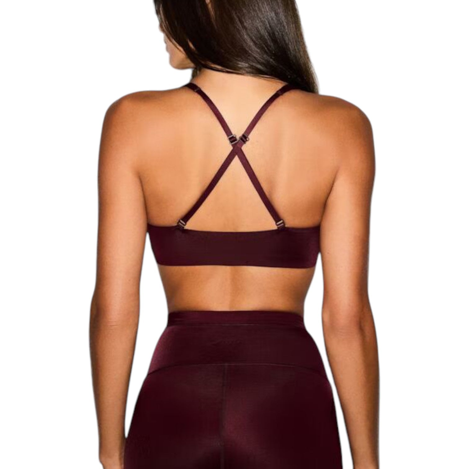 (WMNS) Nike x SKIMS Shine V-Neck Bra 'Currant' BRSPT5191W-CUR