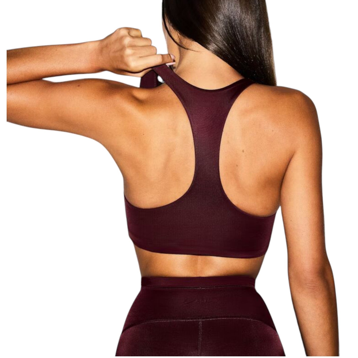 (WMNS) Nike x SKIMS Shine Racerback Bra 'Currant' BRSPT7003W-CUR