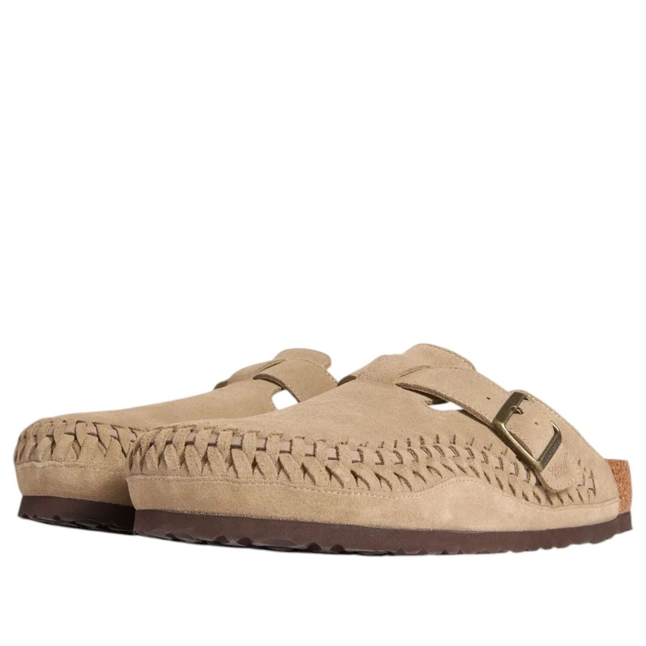 Birkenstock x Kith Boston Braided Suede 'Taupe' 1030958