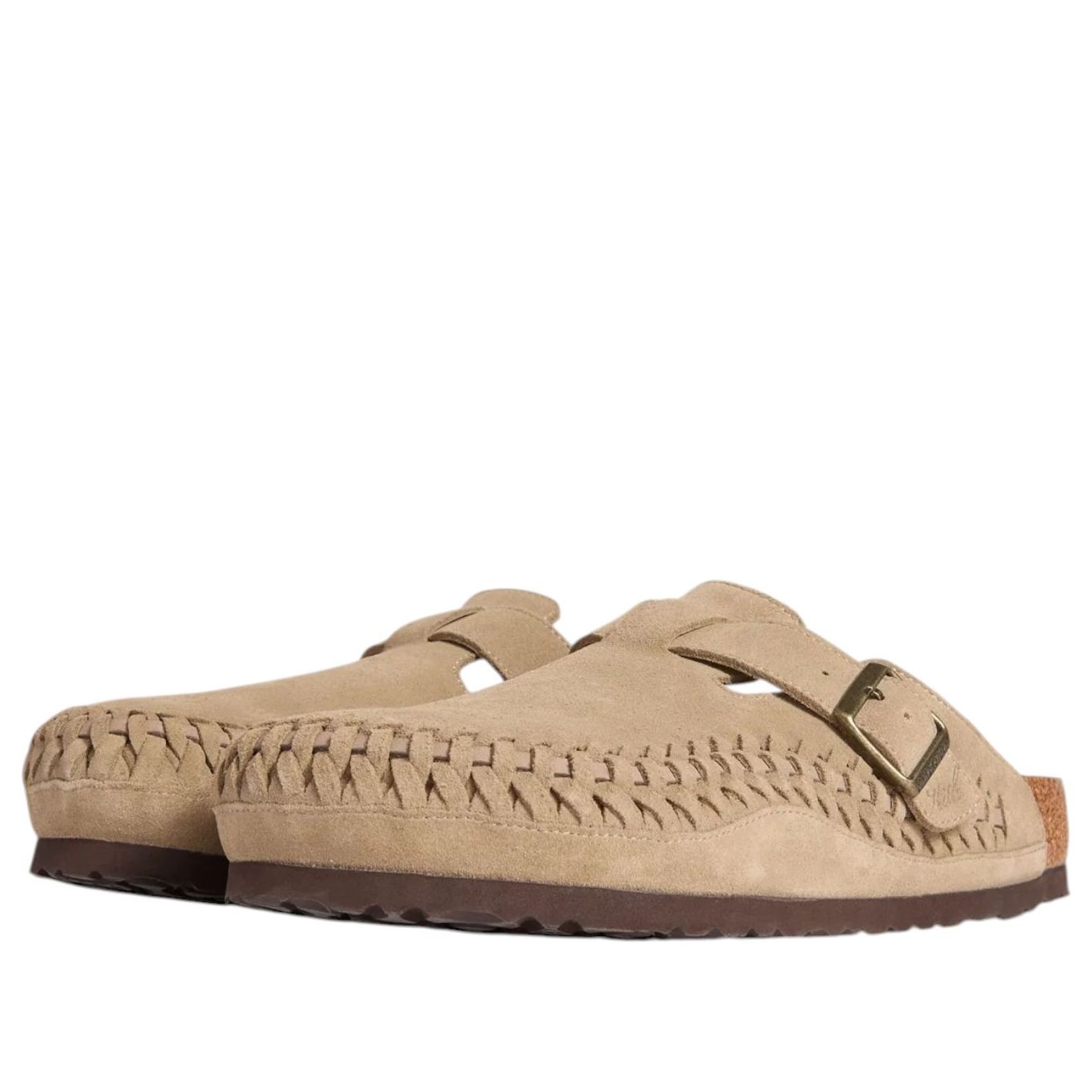 Birkenstock x Kith Boston Braided Suede 'Taupe' 1030958