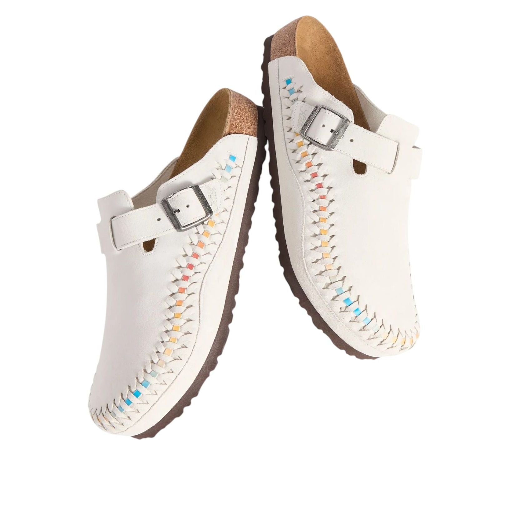Birkenstock x Kith Boston Braided Suede 'Antique White Tie Dye' 1031012