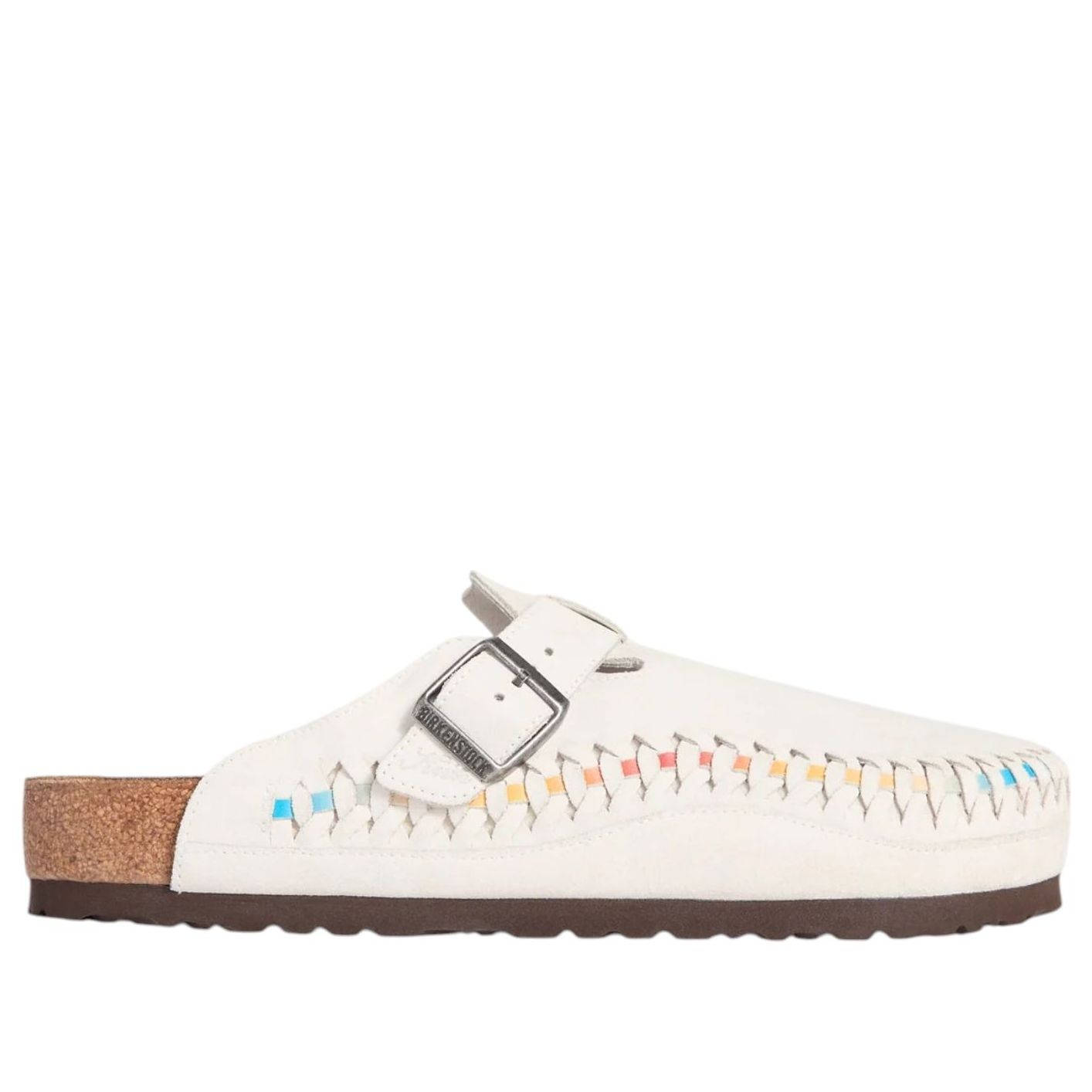 Birkenstock x Kith Boston Braided Suede 'Antique White Tie Dye' 1031012