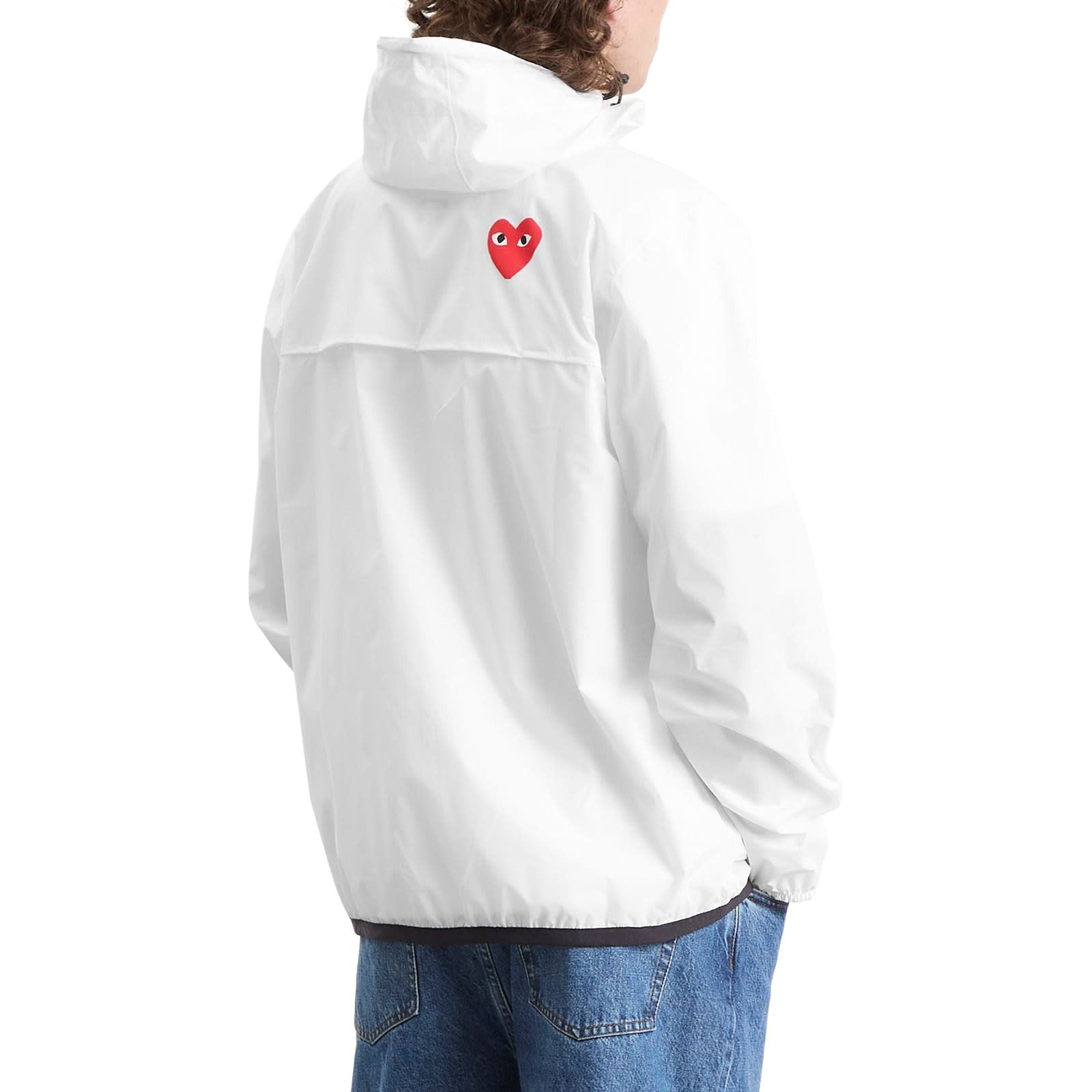 COMME des GARCONS PLAY SS25 x K Way Full Zip Jacket 'White' AZ-J501-051-3