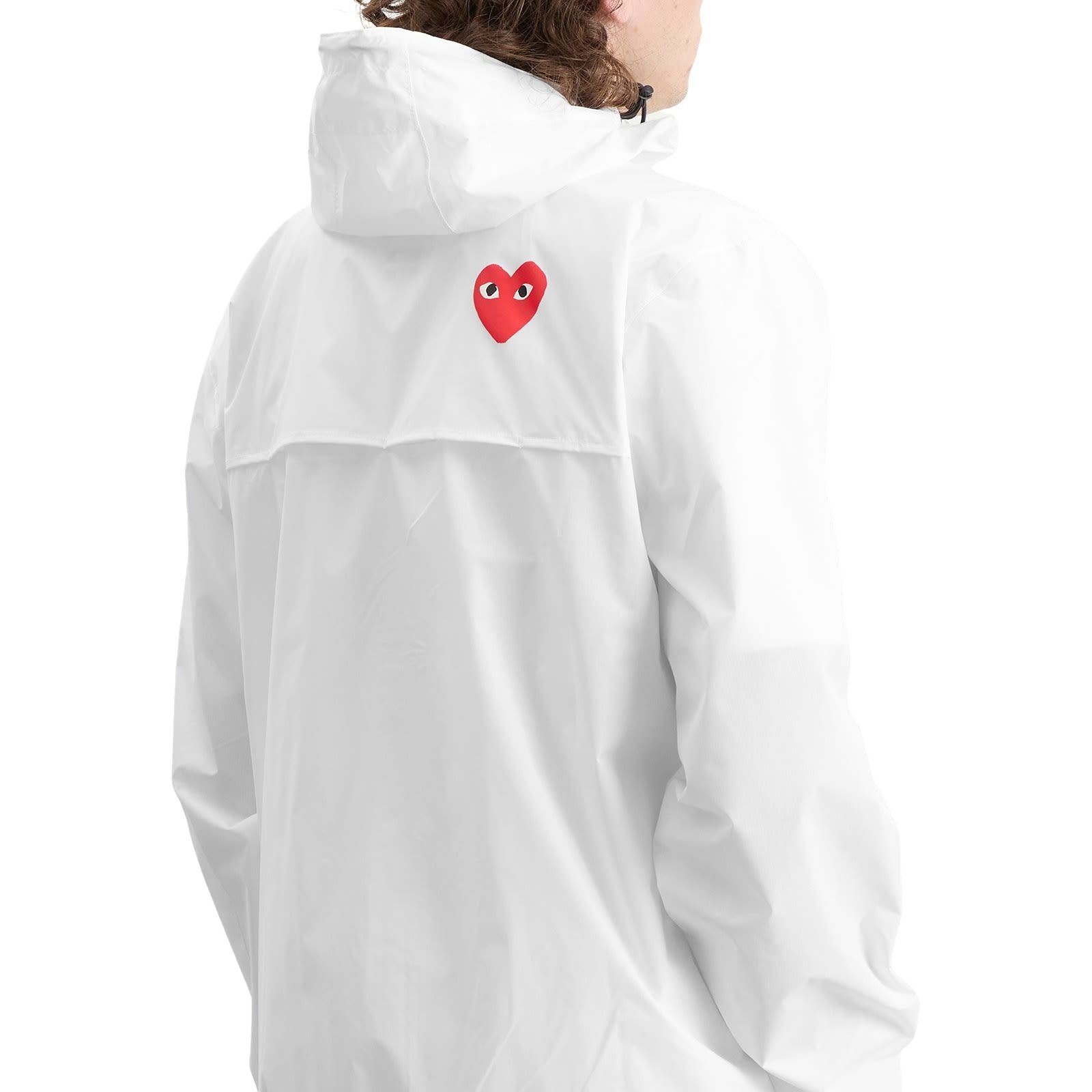 COMME des GARCONS PLAY SS25 x K Way Full Zip Jacket 'White' AZ-J501-051-3