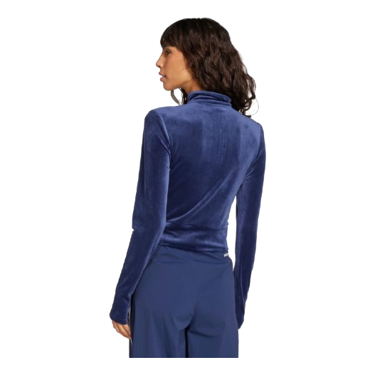 (WMNS) adidas Essential Velvet Fitted Track Jacket 'Night Indigo' KC4732