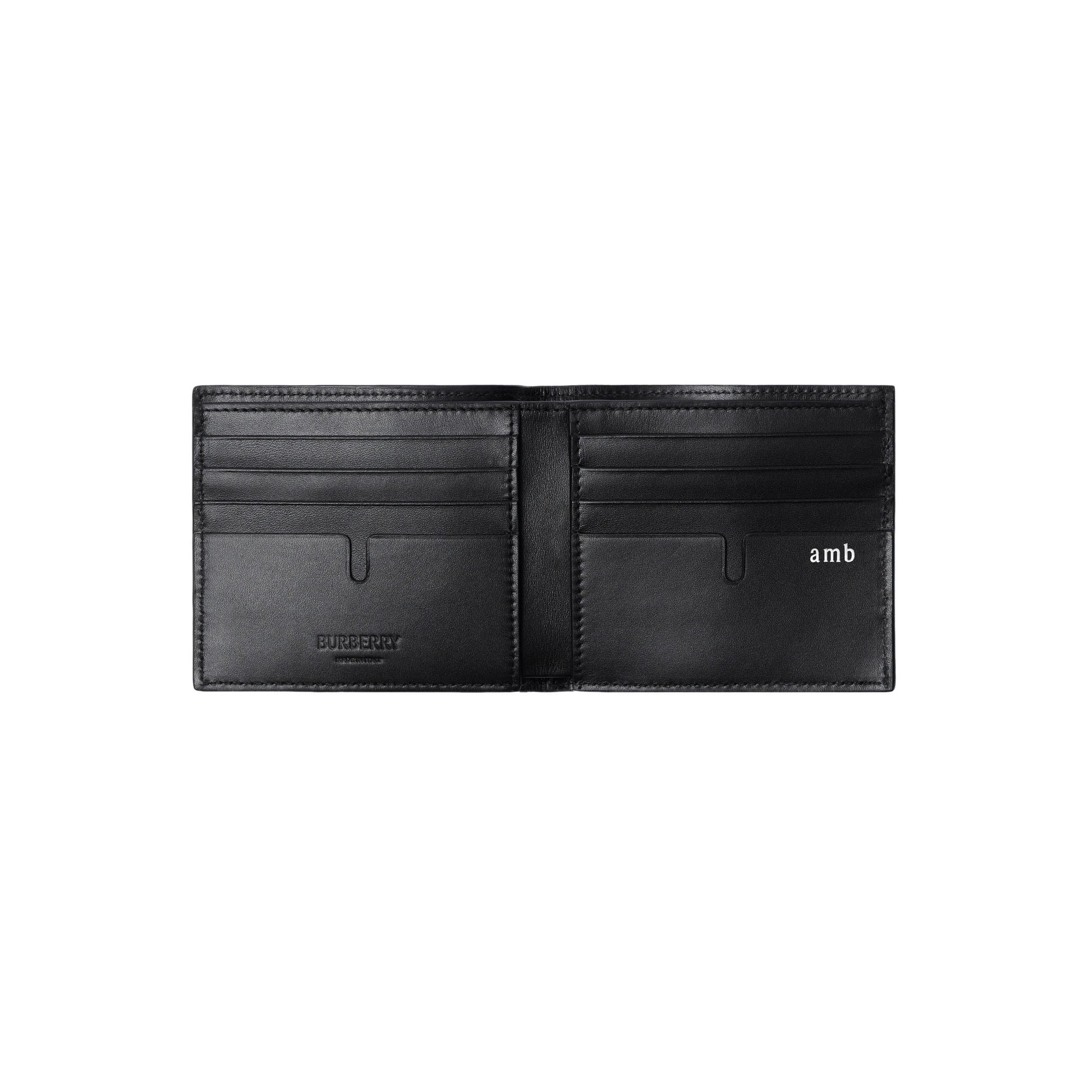 Burberry 26 Embossed Check Bifold Wallet 'Black' 81039891