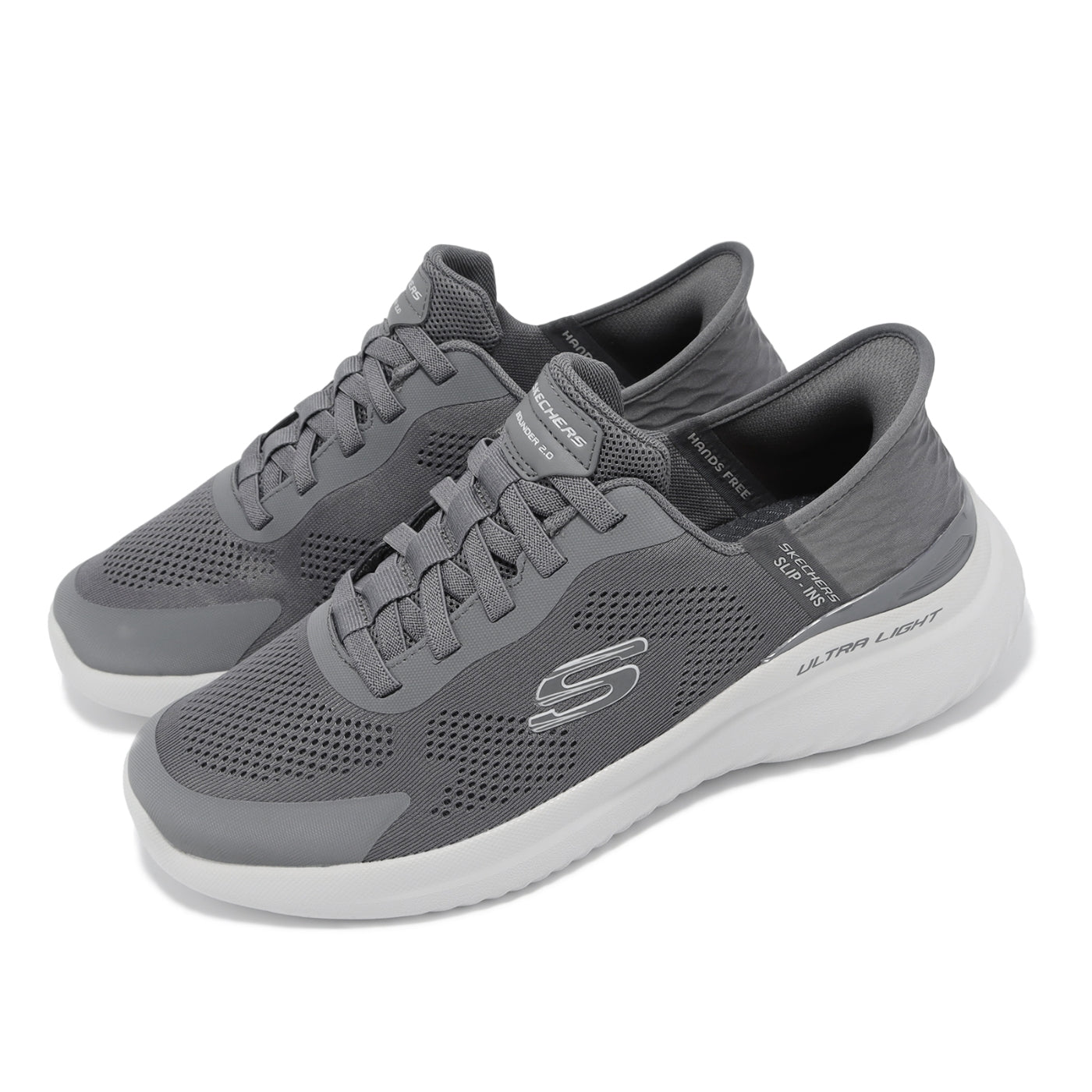 Skechers Bounder 2.0 Slip-Ins 'Grey White' 232459-WCHAR