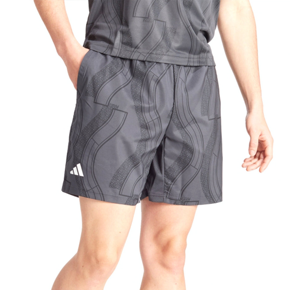 adidas Club Tennis Graphic Shorts Asia Sizing 'Grey' IP1884