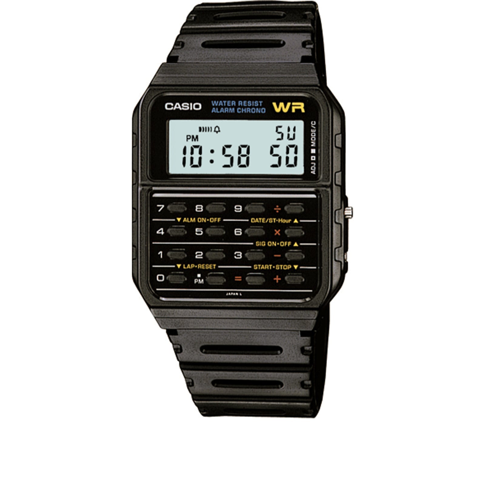 CASIO Waterproof Mens Black Digital CA53W-1