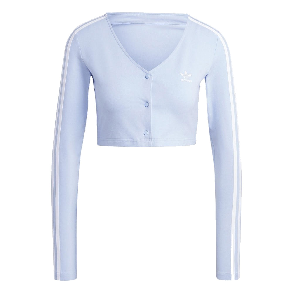(WMNS) adidas Adicolor Classics 3-Stripes Long Sleeve Polo Asia Sizing 'Blue' IC5474