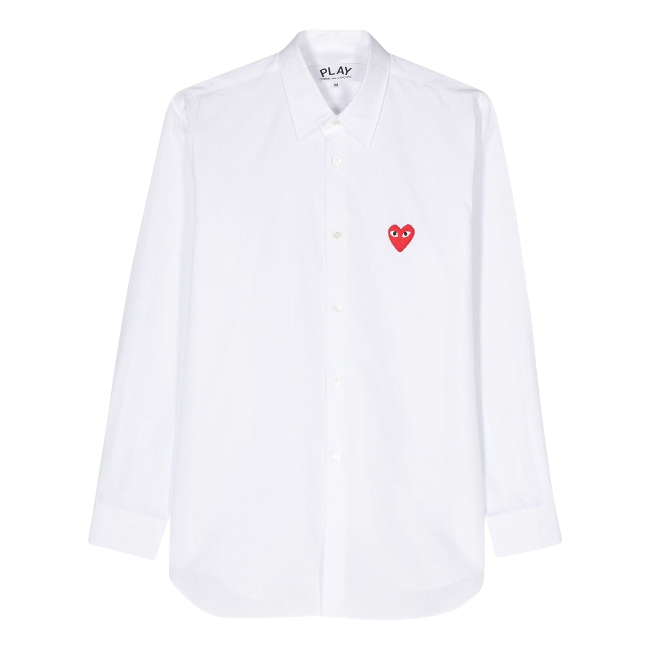 COMME des GARCONS PLAY SS25 Red Heart Shirt 'White' AX-B002-051-2