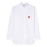 COMME des GARCONS PLAY SS25 Red Heart Shirt 'White' AX-B002-051-2