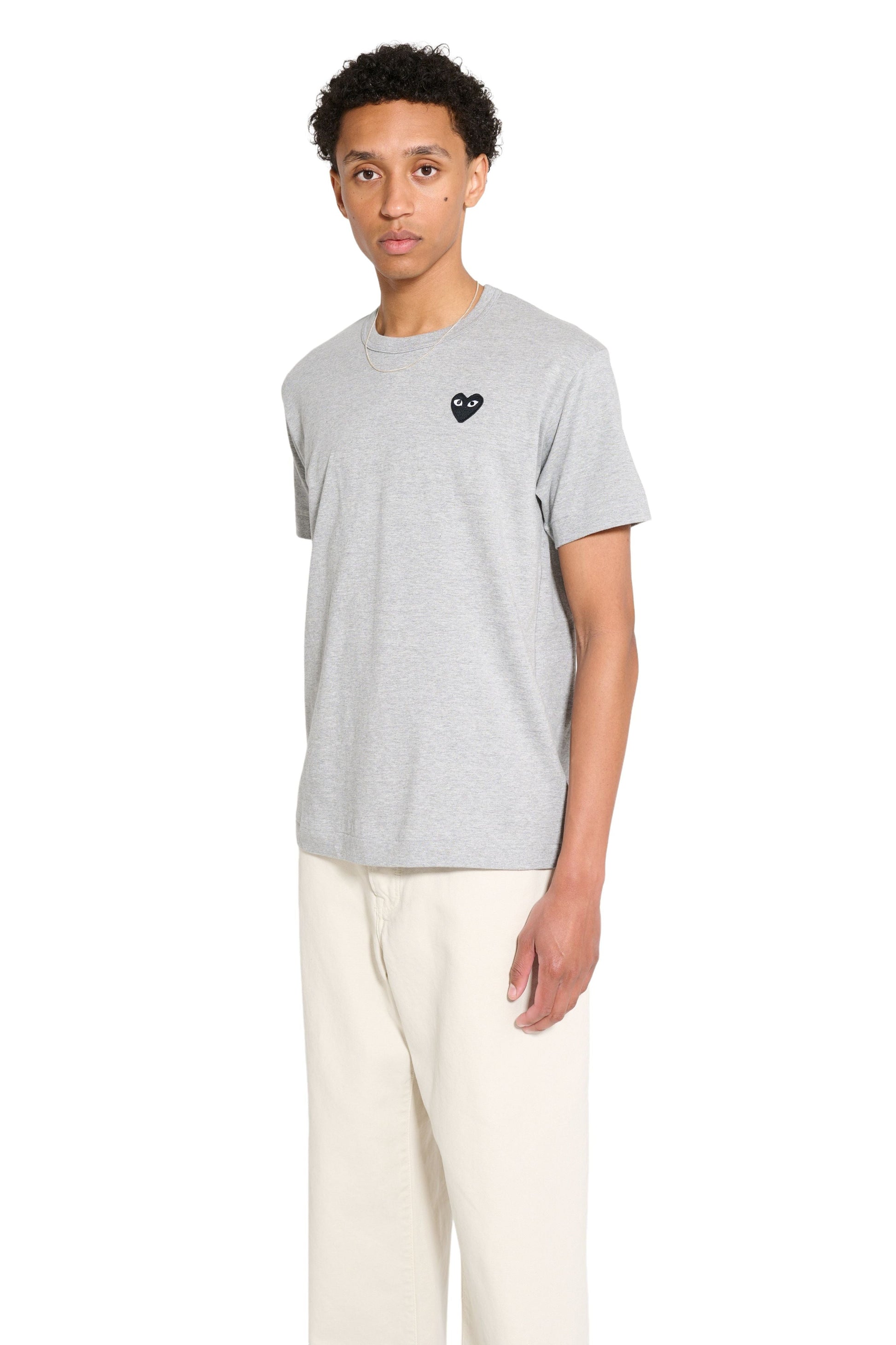 COMME des GARCONS PLAY SS25 Heart T-Shirt 'Grey' AX-T076-051-1