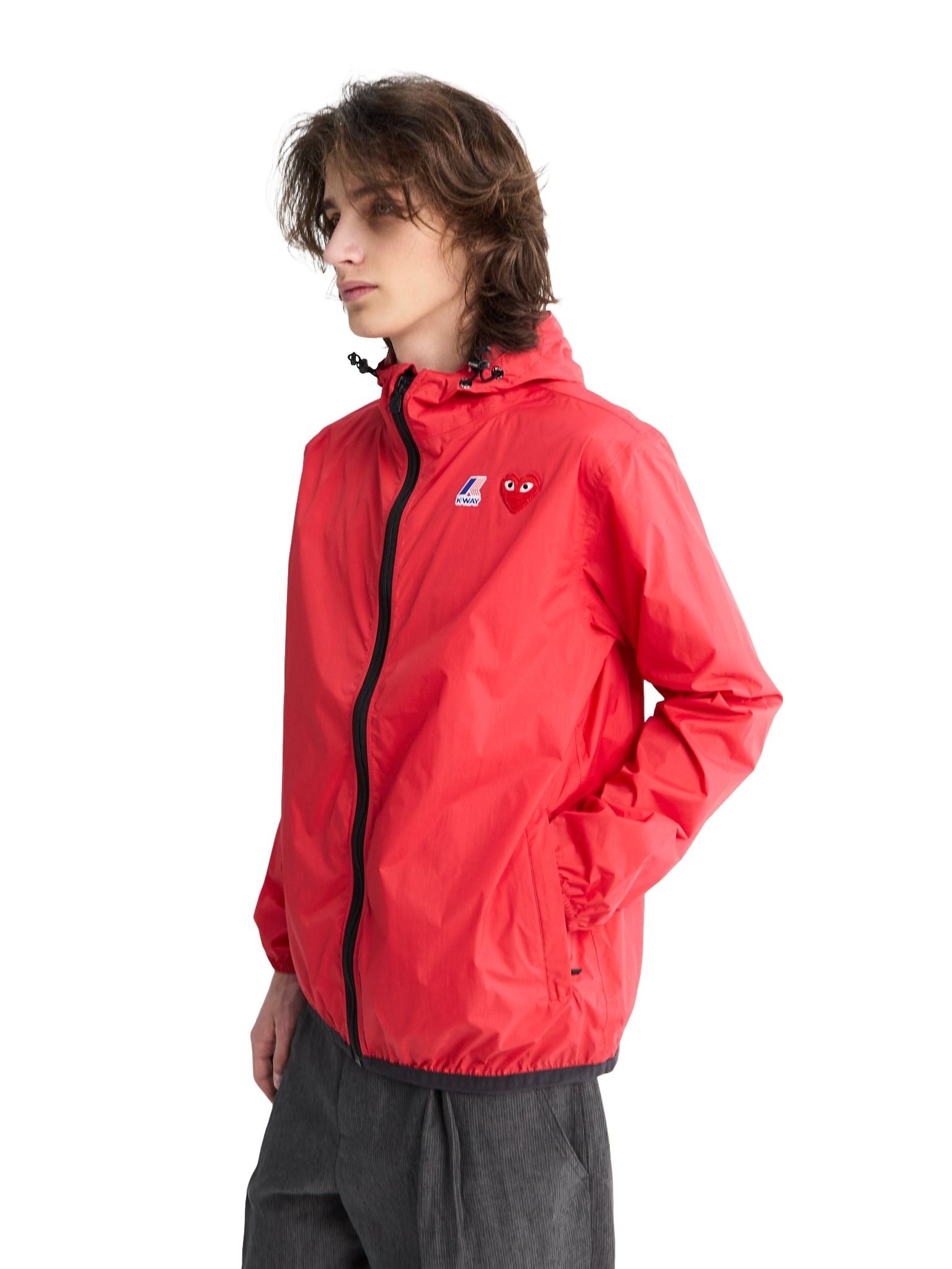 COMME des GARCONS PLAY FW25 x K Way Full Zip Jacket 'Red' AZ-J501-051-2