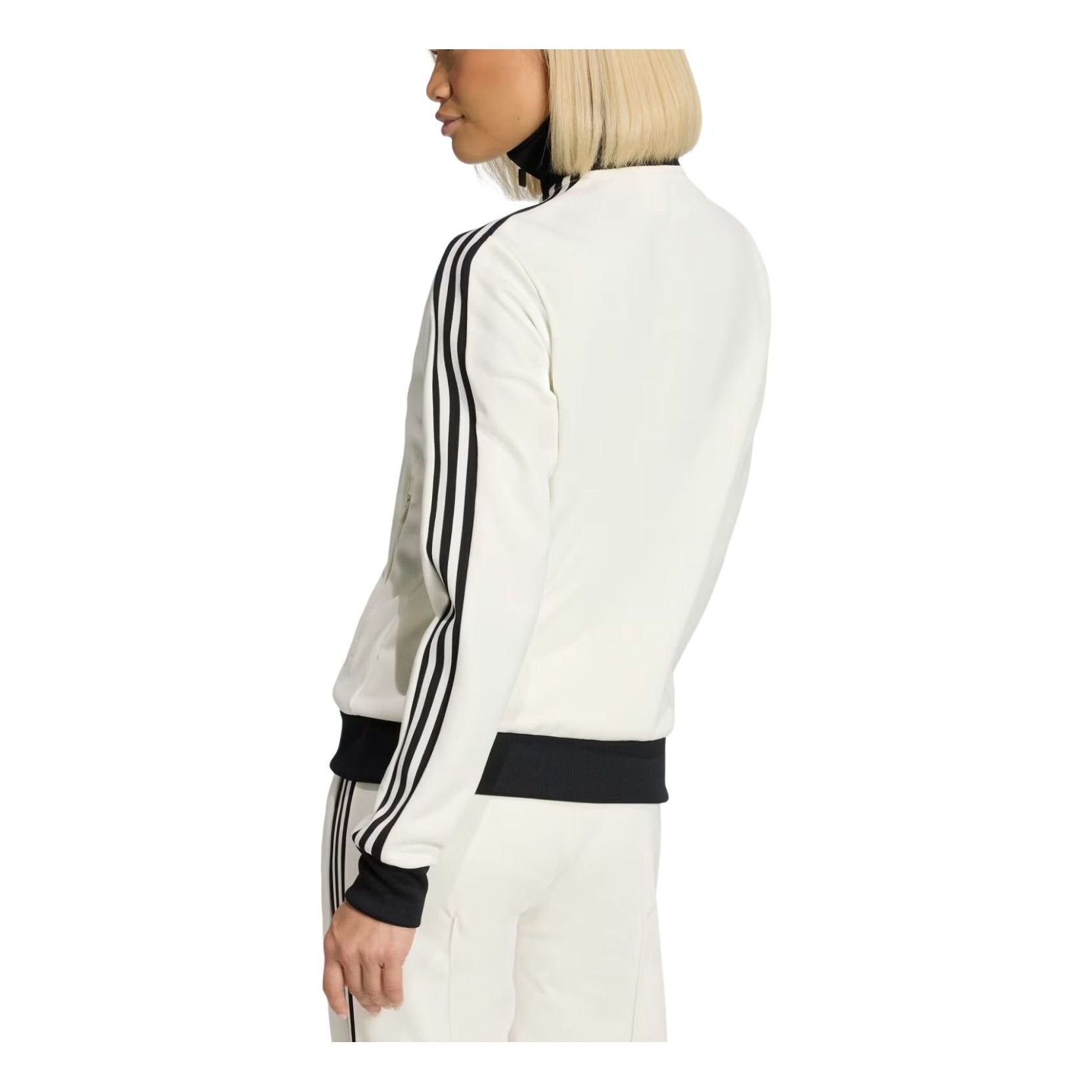 (WMNS) adidas Classic Track Jacket 'Off White Black' KD3740