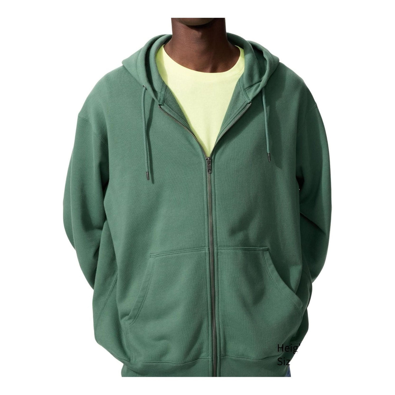 Uniqlo Sweat Full-zip Hoodie 'Green' 482311-55