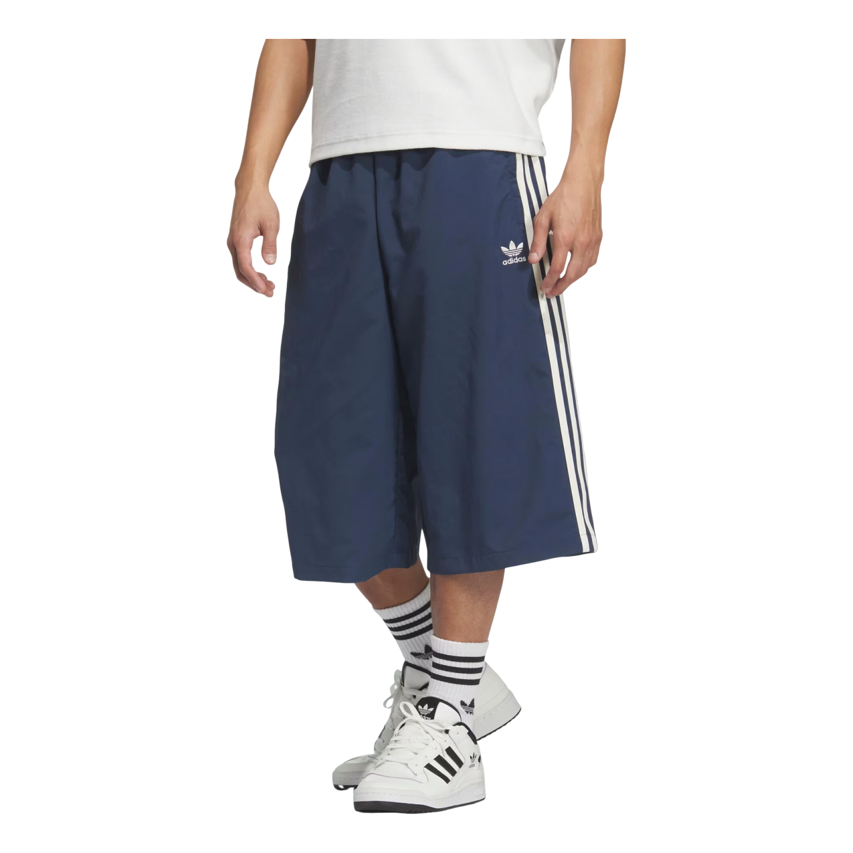 adidas Capri Shorts Asia Sizing 'Crew Blue Cream White' KB5442