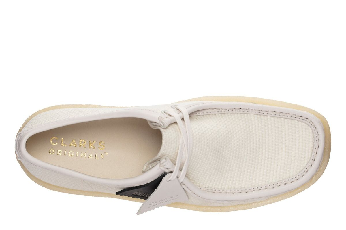 Clarks Wallabee Cup Textile 'Off White' 26166218