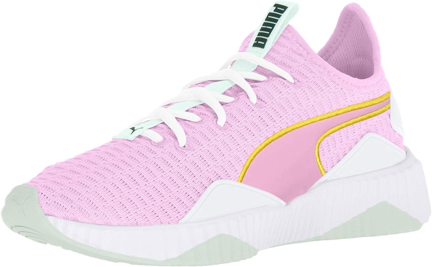 (GS) PUMA Defy Low Top Running Shoes Pink/White 191557-05