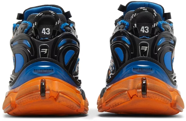 Balenciaga Runner Sneakers 'Blue Orange Black Mesh and Nylon' 677403W3RB34719