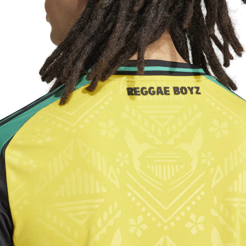 adidas Jamaica 24 Home Soccer Jersey Asia Sizing 'Hazy Yellow' IT8541