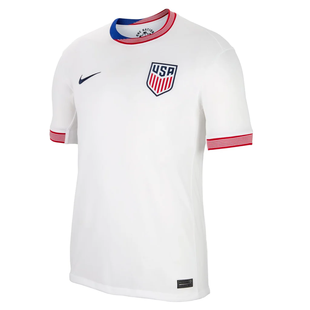 Nike USMNT 24 Stadium Home Replica Soccer Jersey 'White' FJ4278-100