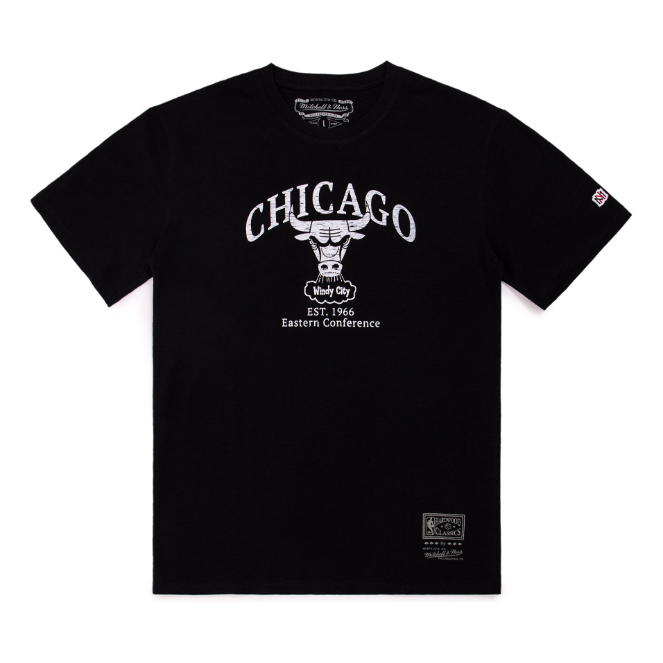 Mitchell & Ness Monotone Chicago Bulls T-Shirt 'Black White' MNTS040CB