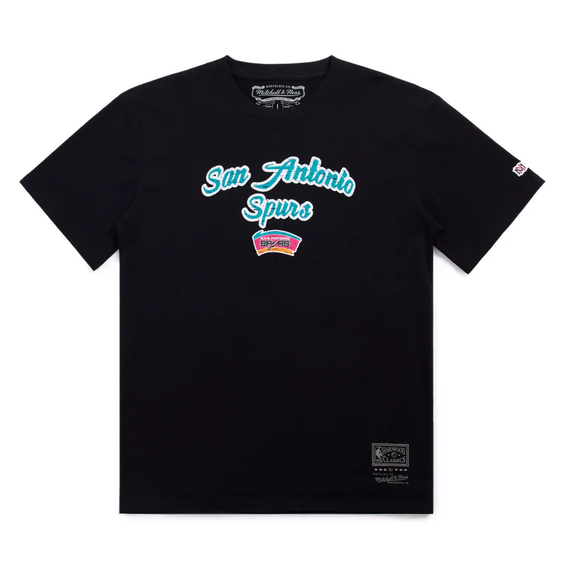 Mitchell & Ness Highlight San Antonio Spurs T-Shirt 'Black' MNTS042SAS