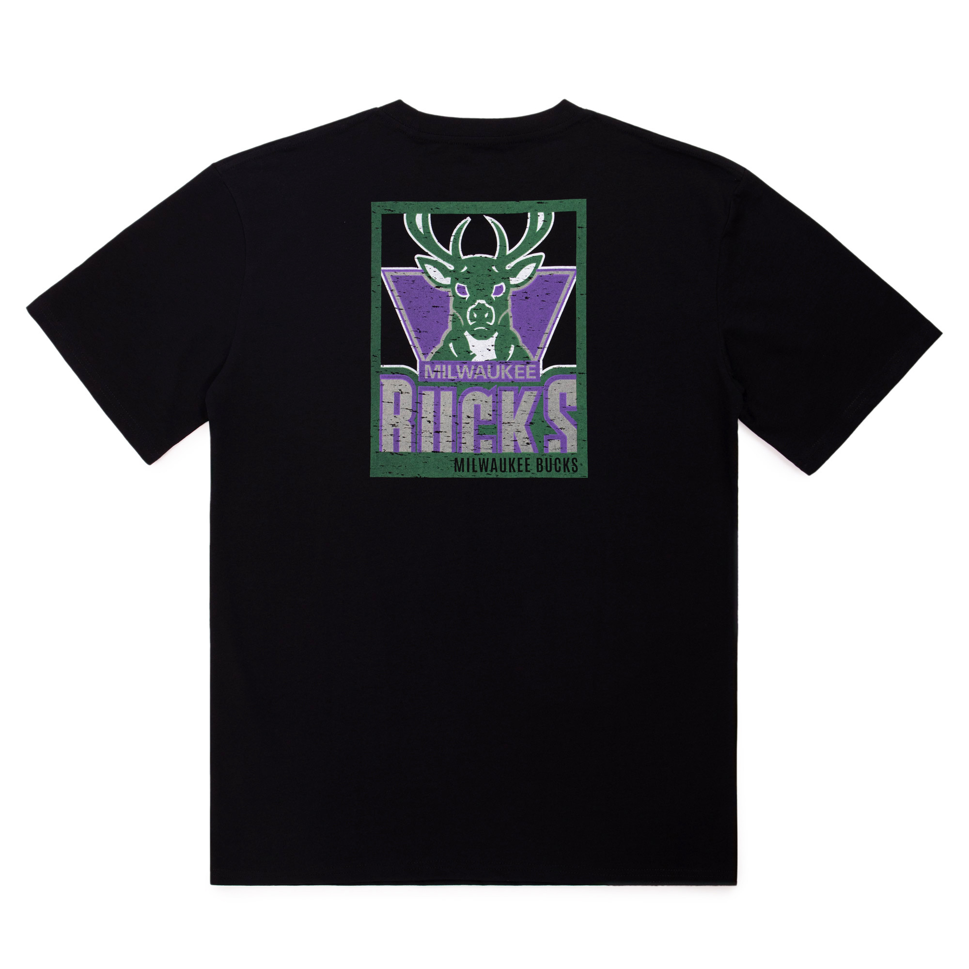 Mitchell & Ness NBA Big Box Milwaukee Bucks T-Shirt 'Black' MNTS041MB