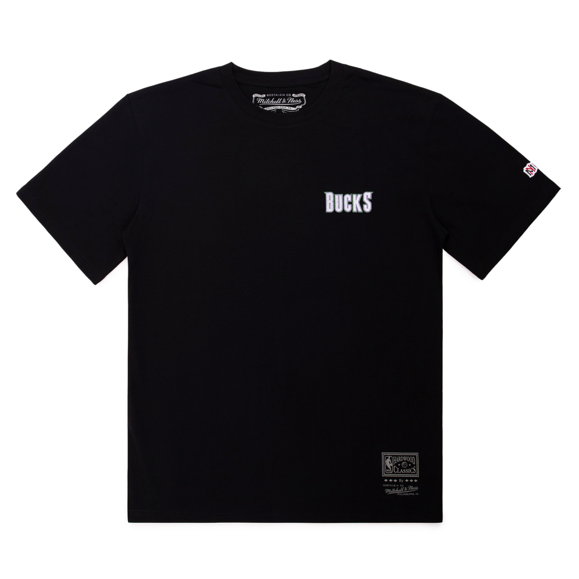 Mitchell & Ness NBA Big Box Milwaukee Bucks T-Shirt 'Black' MNTS041MB