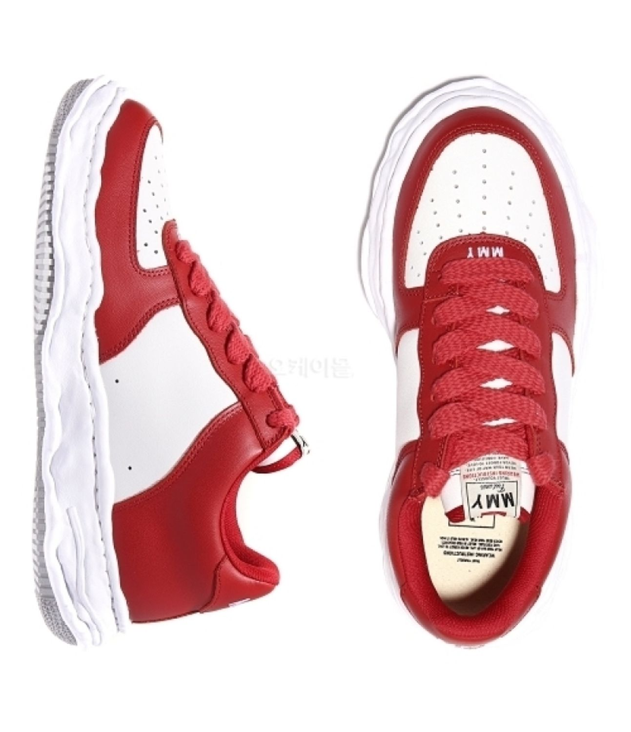 Maison MIHARA YASUHIRO WAYNE OG Sole Leather Low-top Sneaker 'White Red' A08FW706-WHTRED