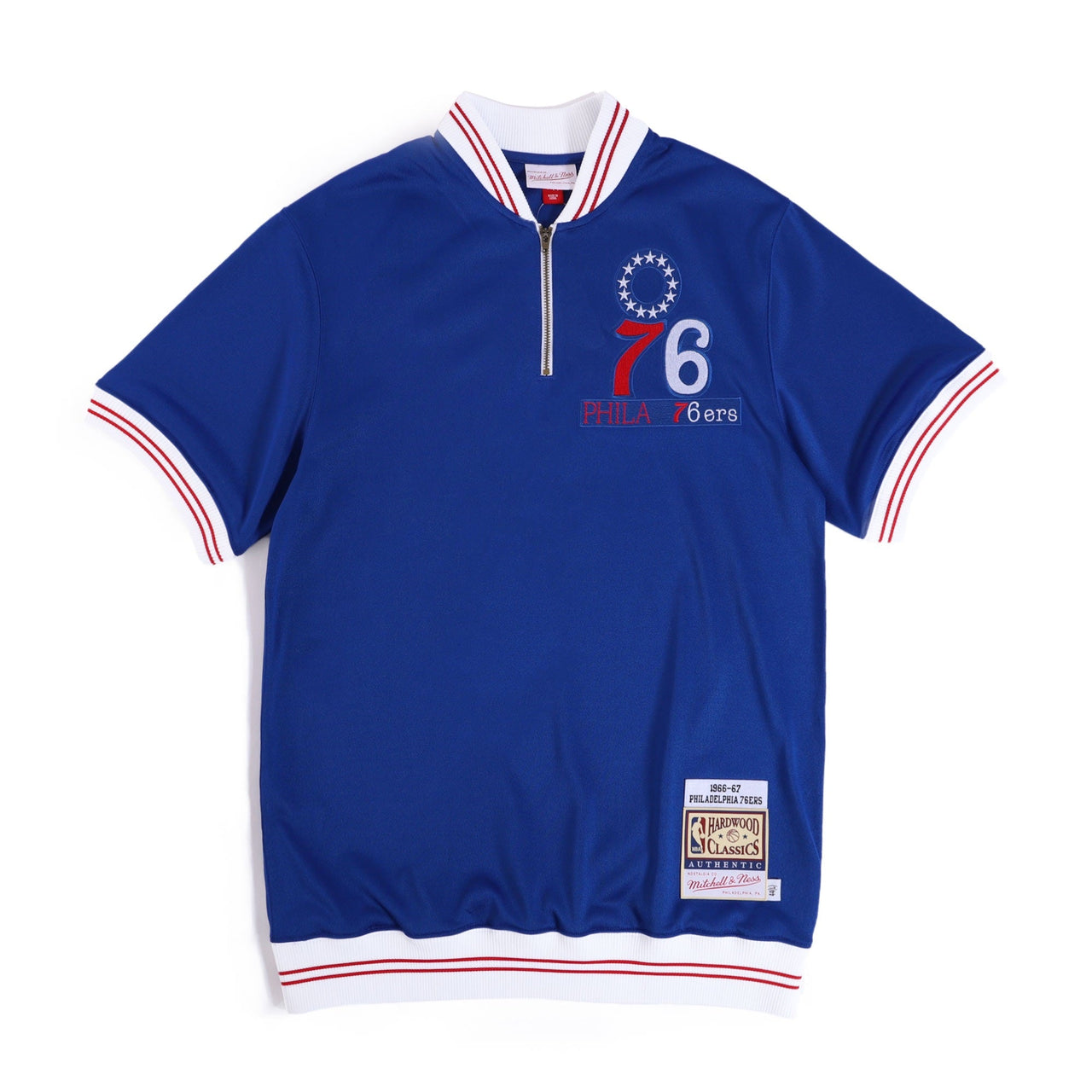 Mitchell & Ness NBA Authentic 1966-67 Shooting Polo Shirt 'Philadelphia 76ers' ASSH5698-P7666PPPROYA