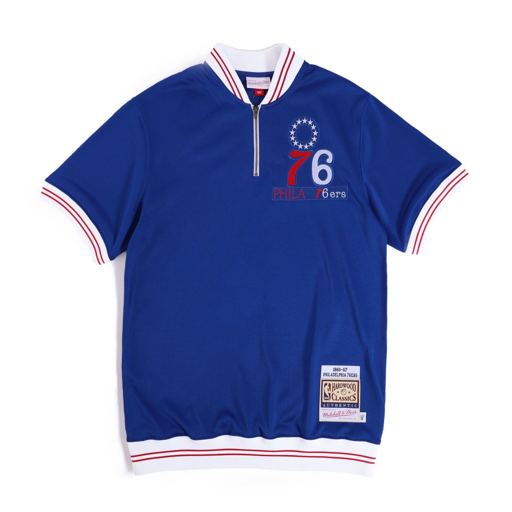 Mitchell & Ness NBA Authentic 1966-67 Shooting Polo Shirt 'Philadelphia 76ers' ASSH5698-P7666PPPROYA