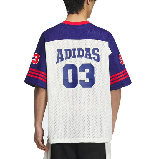 adidas Originals Logo Printed T-Shirt Asia Sizing 'White Blue' JC6801