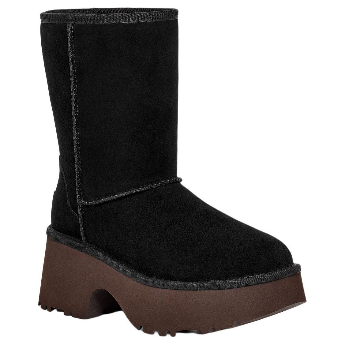 (WMNS) UGG Classic Short New Heights 'Black' 1158310-BLK