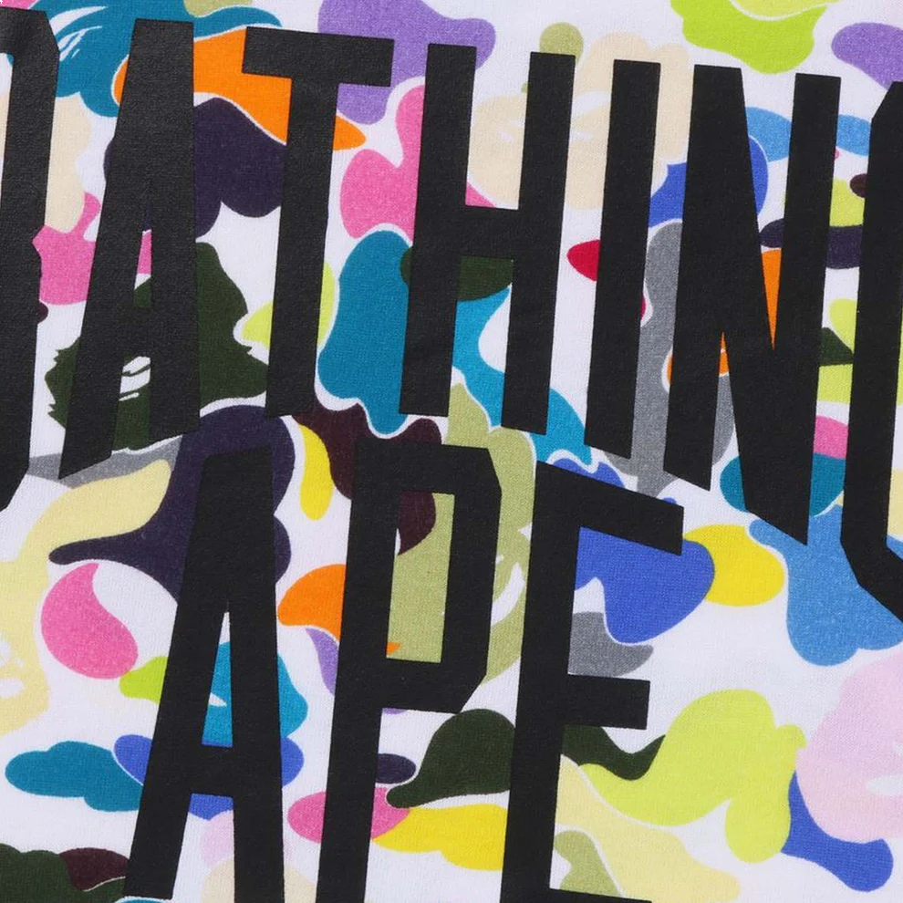 A Bathing Ape Multi Camo NYC Logo T-Shirt 'Graphic White' 001TEJ201021MWHT