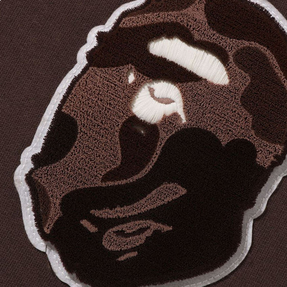 A Bathing Ape College Badges Cardigan 'Brown' 0ZXSWM113063LBWX