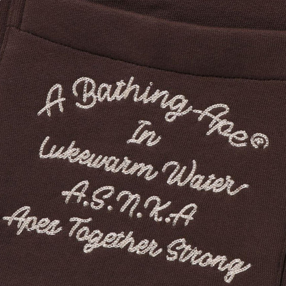 A Bathing Ape College Badges Cardigan 'Brown' 0ZXSWM113063LBWX