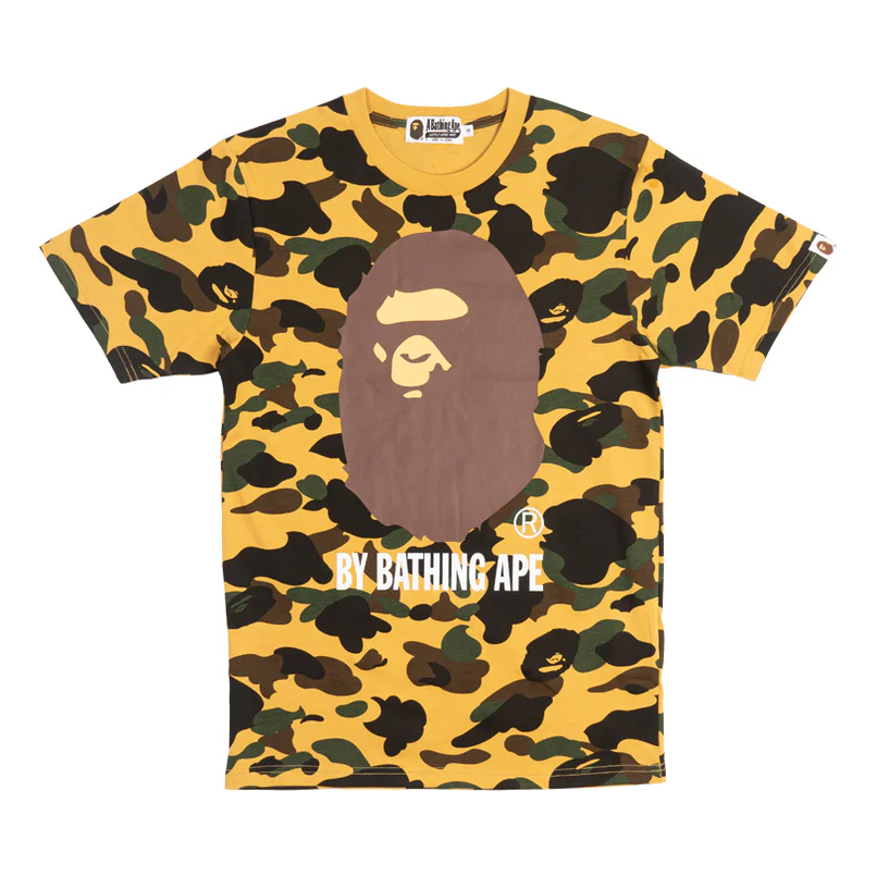 A Bathing Ape Ape Print T-Shirt 'Yellow' 001CSJ801012MYEL