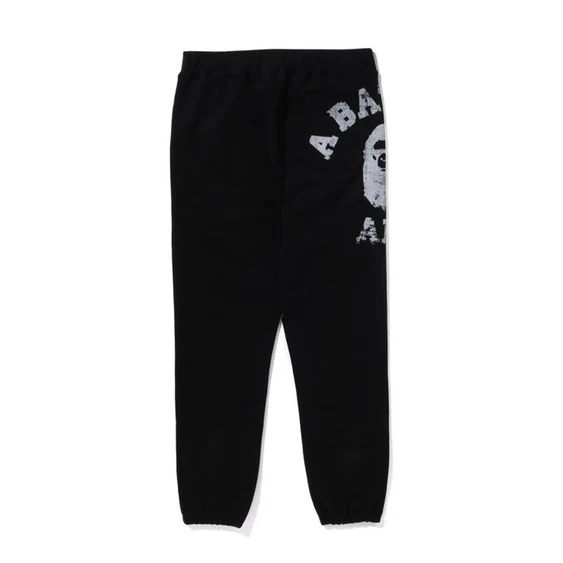 A Bathing Ape Big College Sweatpants 'Black' 001PTJ801001MBLK