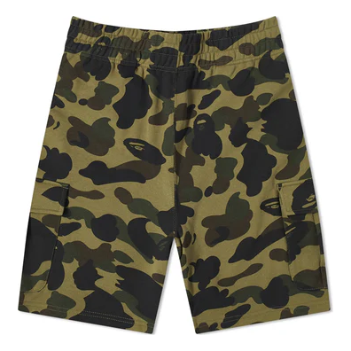 A Bathing Ape 1st Camo 6 Pocket Sweat Shorts 'Green' 001SPJ801005MGRN