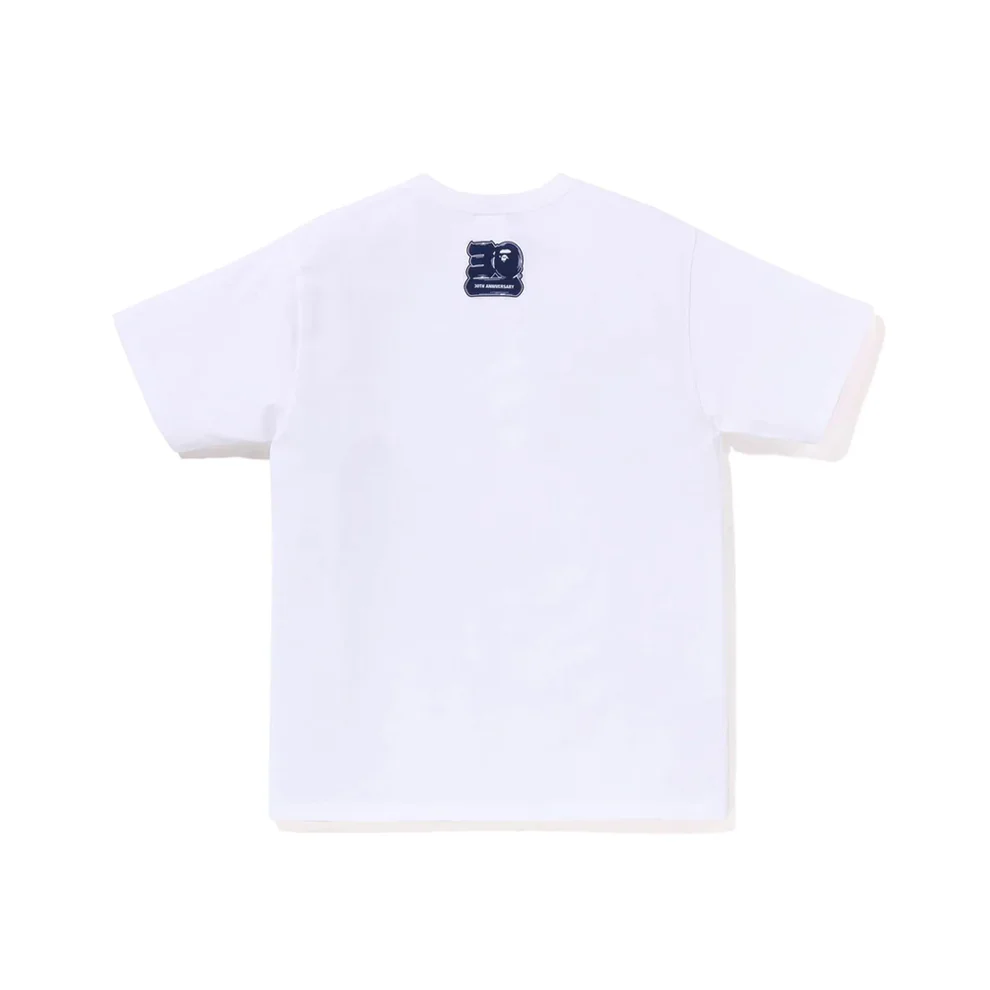 A Bathing Ape 30th Anniversary #1 T-Shirt 'White Navy' 001TEJ701002FWH