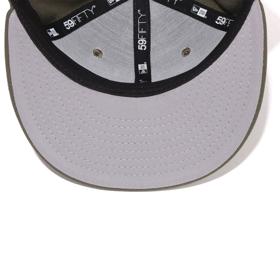 A Bathing Ape NYC logo New Era Cap 'Olive' 001CPJ831901COLD
